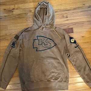 Nike Men's Kansas City Chiefs Crewneck Hoodie in Brown
